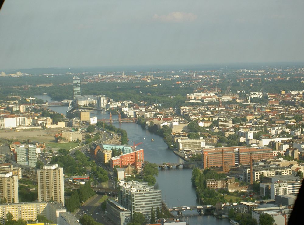 Vue de la Spree Berlin Du haut de la tour de t l vision une belle vue de