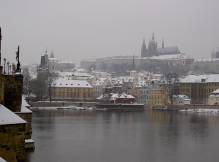 le ch�teau de Prague sous la neige