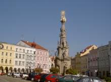 colonne de la peste sur la place principale de Jindrichuv Hradek